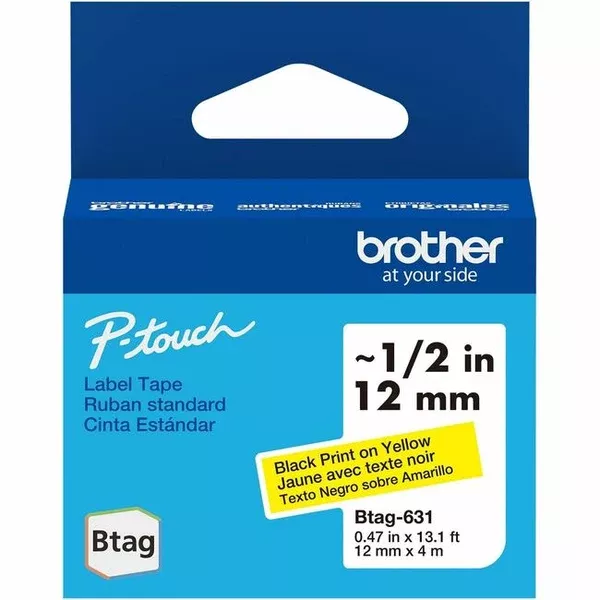 12MMx4M N.LAMI.TAPE BK.YEL (BRTBTAG631)