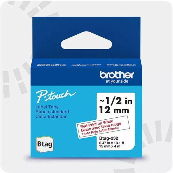 12MMx4M N.LAMI.TAPE RD.WHITE (BRTBTAG232)