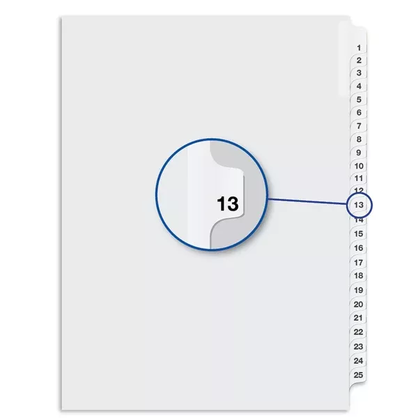 #13 WHITE 11"LITIG.DIV.1/25 (DAVW04013)