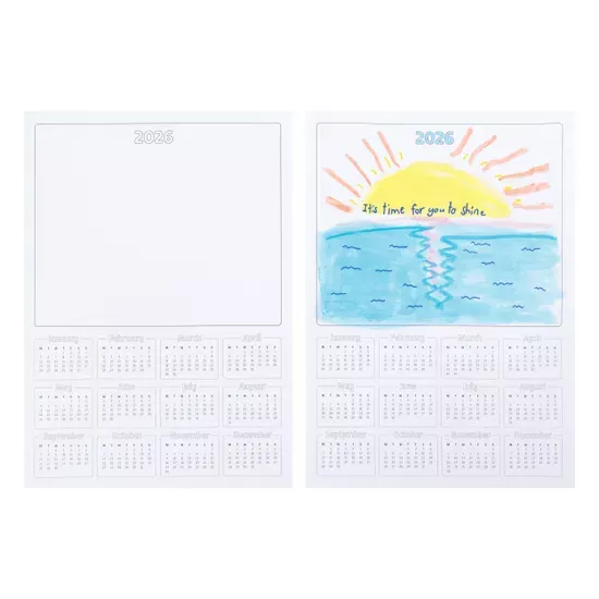 2026 Calendar Blanks A4 - Pack of 25