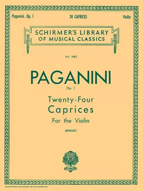24 Caprices, Op. 1: Schirmer Library of Classics Volume 1663 Violin Solo