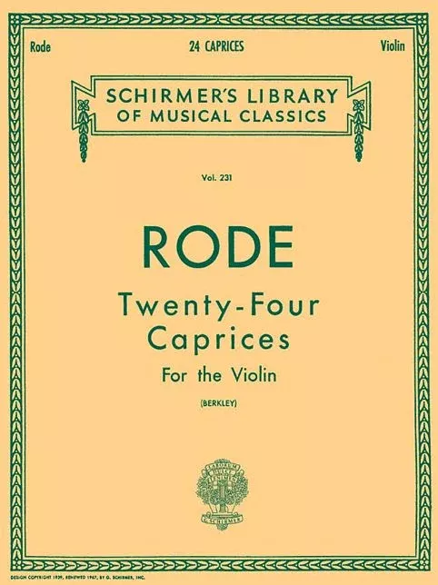 24 Caprices: Schirmer Library of Classics Volume 231 Violin and Piano