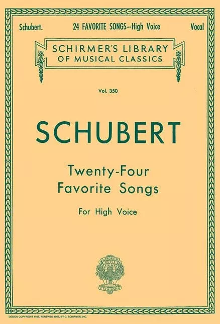 24 Favorite Songs: Schirmer Library of Classics Volume 350 High Voice