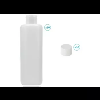 250ml Bottle with Wadded White Cap PK10