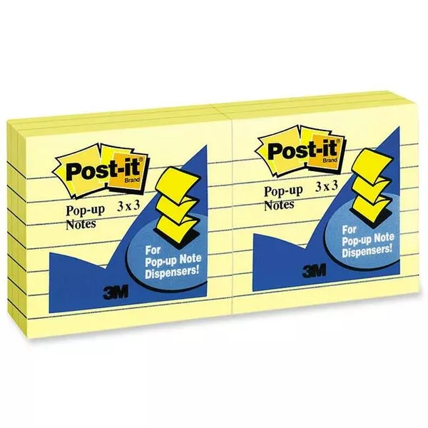 3M Ruled Pop-Up Notes (MMMR3306-YL-C)