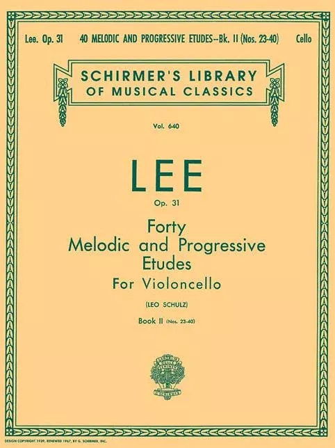 40 Melodic and Progressive Etudes, Op. 31 - Book 2: Schirmer Library of Classics Volume 640 Cello Method