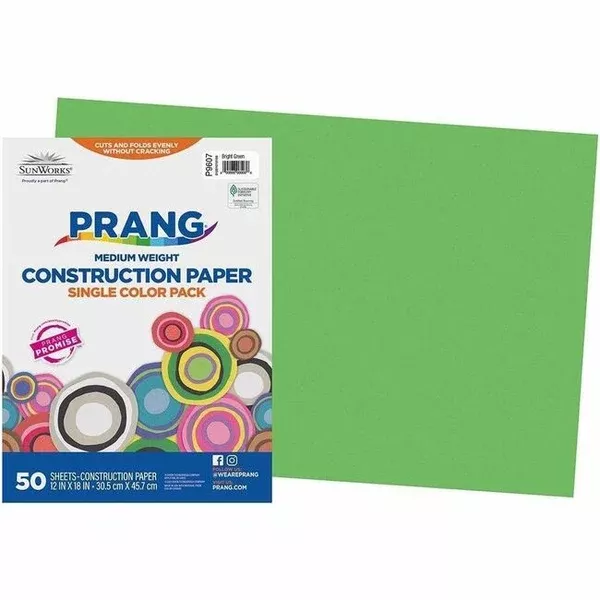 BRGHT GREEN 12X18 CONSTR.PAPER (DIXP96070001)