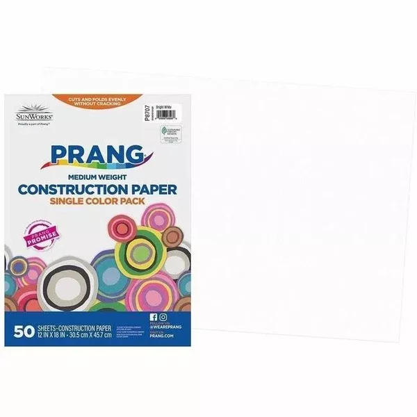 BRT.WHITE 12X18 CONSTR.PAPER (DIXP87070001)