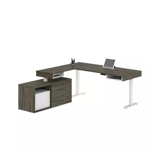 DESK SIT STAND GR/WH (BEX829589)