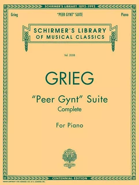 "Peer Gynt" Suite (Complete): Schirmer Library of Classics Volume 2008 Piano Solo
