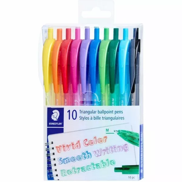 TRIANGULAR RET.BALLPOINT PENS (STD4230TB10A6)