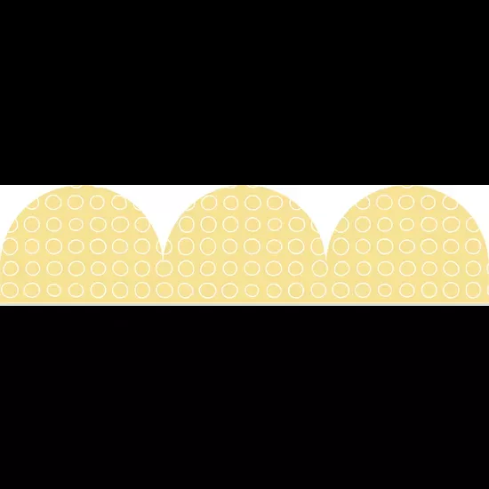 Yellow Patterned Rolled Scalloped Border