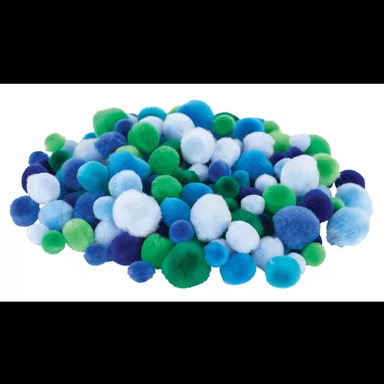 Zart Coastal Assorted Sized Pom Poms - Pack of 300